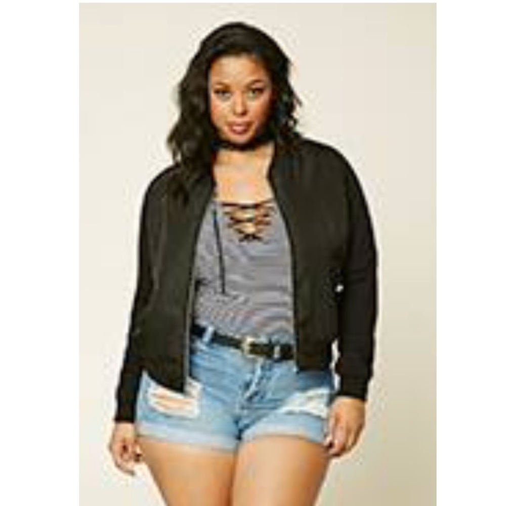 Plus size bomber jacket